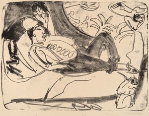 Siësta, 1911-1912 door Ernst Ludwig Kirchner