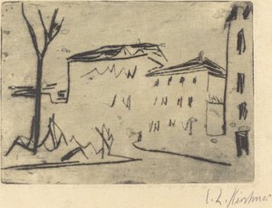 Straathoek in Dresden, 1909