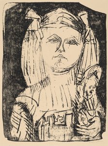 Jong meisje met pop, 1916