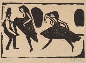 Acrobatische dans door Ernst Ludwig Kirchner