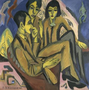 Gesprek van de kunstenaars door Ernst Ludwig Kirchner