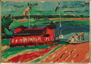 Zwembad bij Dresden door Ernst Ludwig Kirchner