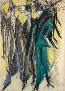Straatscène in Berlijn door Ernst Ludwig Kirchner