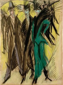 Straatscène in Berlijn door Ernst Ludwig Kirchner
