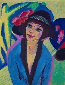 Portret van Gerda. Rond 1914 door Ernst Ludwig Kirchner