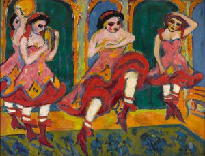 Czardas dansers door Ernst Ludwig Kirchner