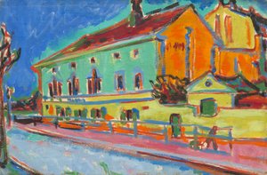 Danszaal Bellevue, 1909-10 door Ernst Ludwig Kirchner