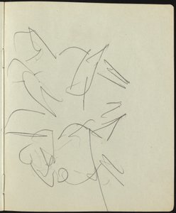 Dansers en Uitvoerders (Pagina uit een Schetsboek) door Ernst Ludwig Kirchner