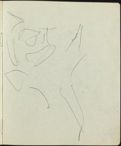 Dansers en artiesten (pagina uit een schetsboek) door Ernst Ludwig Kirchner