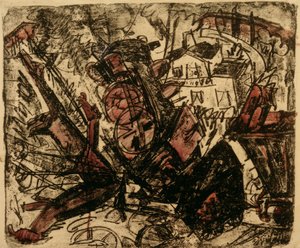 Het treinongeluk door Ernst Ludwig Kirchner