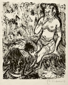 De hulde door Ernst Ludwig Kirchner