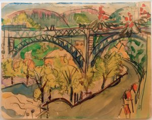 E.L. Kirchner, Spoorbrug / 1916