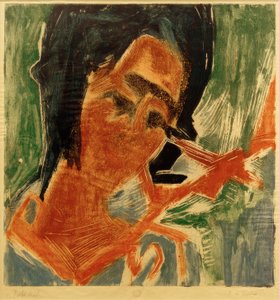 E.L.Kirchner, Jong Meisje door Ernst Ludwig Kirchner