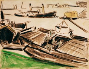 Elbzillen II door Ernst Ludwig Kirchner