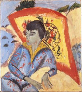 Erna met Japanse Paraplu, 1913