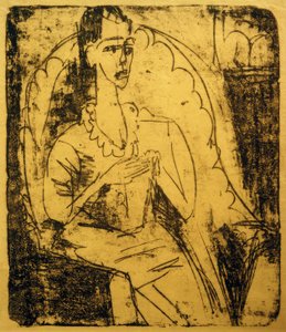 Fanny in de leunstoel door Ernst Ludwig Kirchner