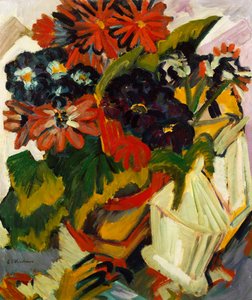 Bloempot en Suikerpot, 1918-19 door Ernst Ludwig Kirchner