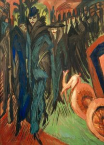 Friedrichstraße, Berlijn door Ernst Ludwig Kirchner