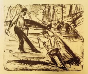 Voorjaarswerk door Ernst Ludwig Kirchner