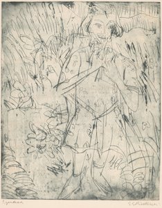 Meisje met Bloemen door Ernst Ludwig Kirchner