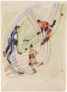 Hockeyspelers door Ernst Ludwig Kirchner