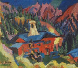 Huis op de Stafelalp, 1918-1919 door Ernst Ludwig Kirchner
