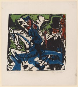 Illustratie voor Peter Schlemihl door Adalbert von Chamisso door Ernst Ludwig Kirchner