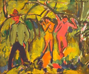In het bos door Ernst Ludwig Kirchner