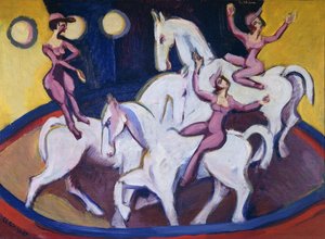 Jockeyakt door Ernst Ludwig Kirchner