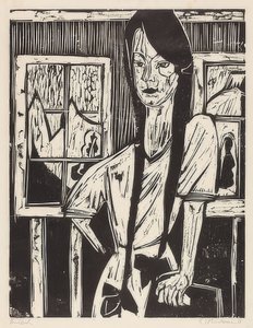 Jong meisje. 1921 door Ernst Ludwig Kirchner