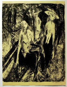 Kokotten op de Kurfürstendamm door Ernst Ludwig Kirchner