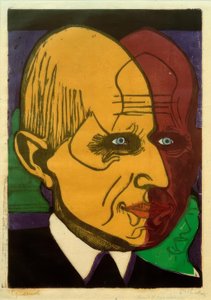 Hoofd Dr. Frédéric Bauer door Ernst Ludwig Kirchner