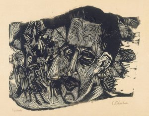 Hoofd Dr. Ludwig Binswanger en klein meisje. 1917/18