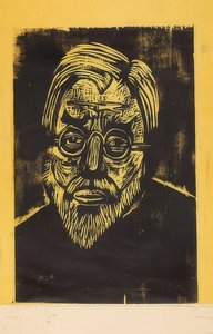 Hoofd van Jakob Bosshart. 1921 door Ernst Ludwig Kirchner