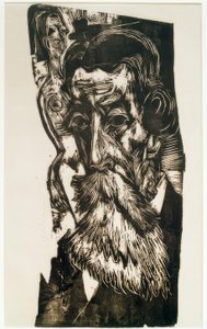 Hoofd van Ludwig Schames door Ernst Ludwig Kirchner
