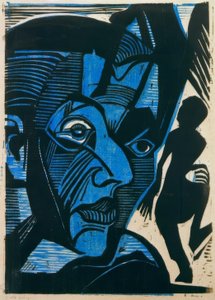 Melancholie van de bergen (Zelfportret) door Ernst Ludwig Kirchner