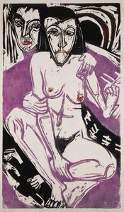 Melancholisch Meisje, 1922 door Ernst Ludwig Kirchner