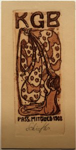 Lidmaatschapskaart Die Brücke door Ernst Ludwig Kirchner
