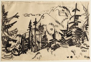 Berglandschap met Sparren