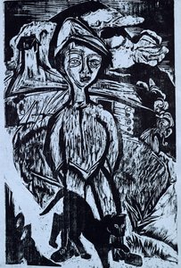 Bergjongen in storm, 1921