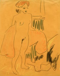Na het bad door Ernst Ludwig Kirchner