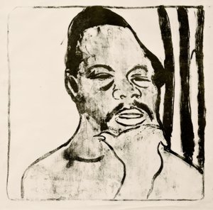 Negerkop door Ernst Ludwig Kirchner