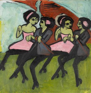 Panama Dansers, 1910-1911 door Ernst Ludwig Kirchner