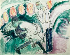 Pantomime III door Ernst Ludwig Kirchner