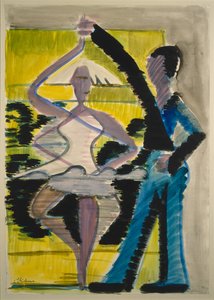 Pirouetterende danser, ca. 1931-32 door Ernst Ludwig Kirchner