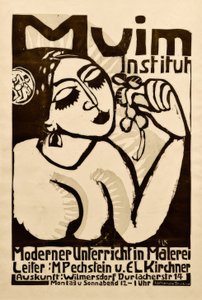 Poster Muim Instituut door Ernst Ludwig Kirchner