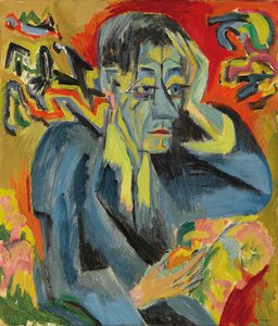 Portret van de dichter Leonhard Frank, 1917