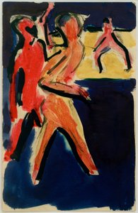 Ansichtkaart aan Erich Heckel van 23 door Ernst Ludwig Kirchner