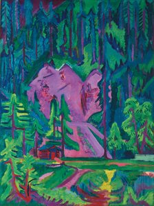 Steengroeve bij Wildboden; Steinbruch bei Wildboden, ca. 1923 door Ernst Ludwig Kirchner