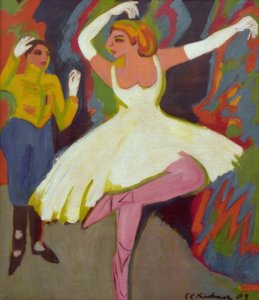 Russisch danspaar door Ernst Ludwig Kirchner